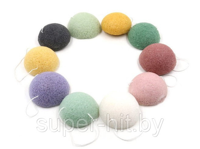 Спонж для умывания лица Konjac Sponge - фото 4 - id-p93060028