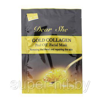 Омолаживающая ЗОЛОТАЯ Маска для лица Dear She Gold Collagen - фото 6 - id-p94948845