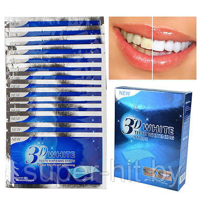 Полоски для отбеливания зубов 3D WHITE Teeth Whitening Strips - фото 1 - id-p93060042