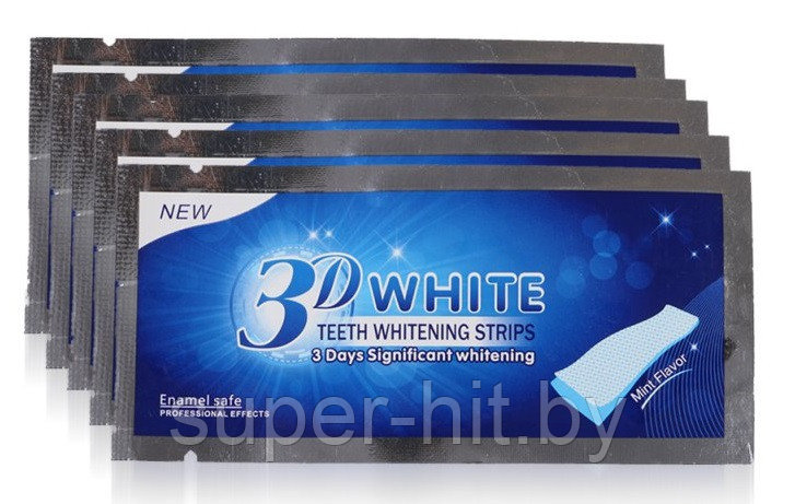 Полоски для отбеливания зубов 3D WHITE Teeth Whitening Strips - фото 7 - id-p93060042