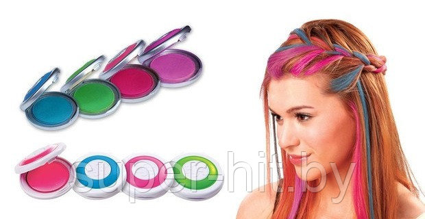 Мелки для волос цветные Hot Huez (4 шт) - фото 10 - id-p94948176