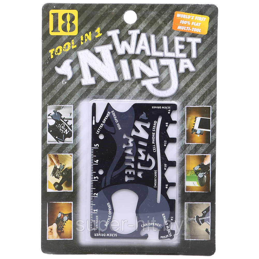 Мультитул wallet Ninja 18 в 1 - фото 1 - id-p93050837