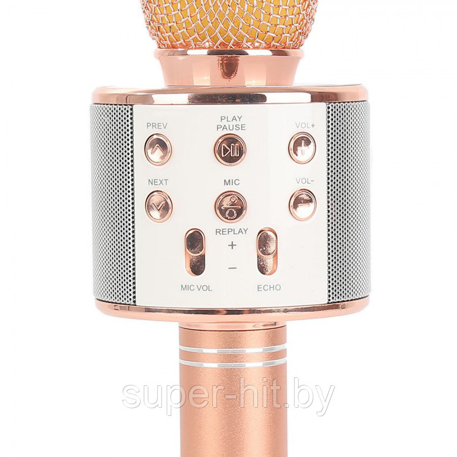 Беспроводной Микрофон для караоке Wster WS-858 (USB, microSD, AUX, Bluetooth) - фото 6 - id-p93050839