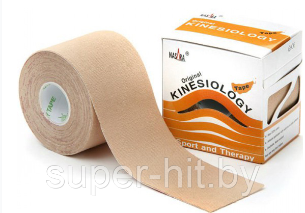 Кинезио тейп Kinesiology Tape Бежевый, 5 см × 1 м - фото 1 - id-p170603861