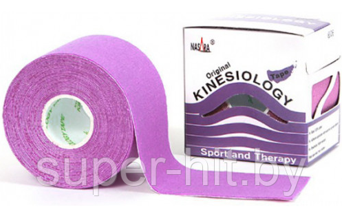 Кинезио тейп Kinesiology Tape Фиолетовый, 5 см × 5 м - фото 1 - id-p170603876