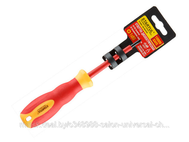 Отвертка диэлектрическая PH2*100mm, CrV, до 1000В, Startul Master, фото 2