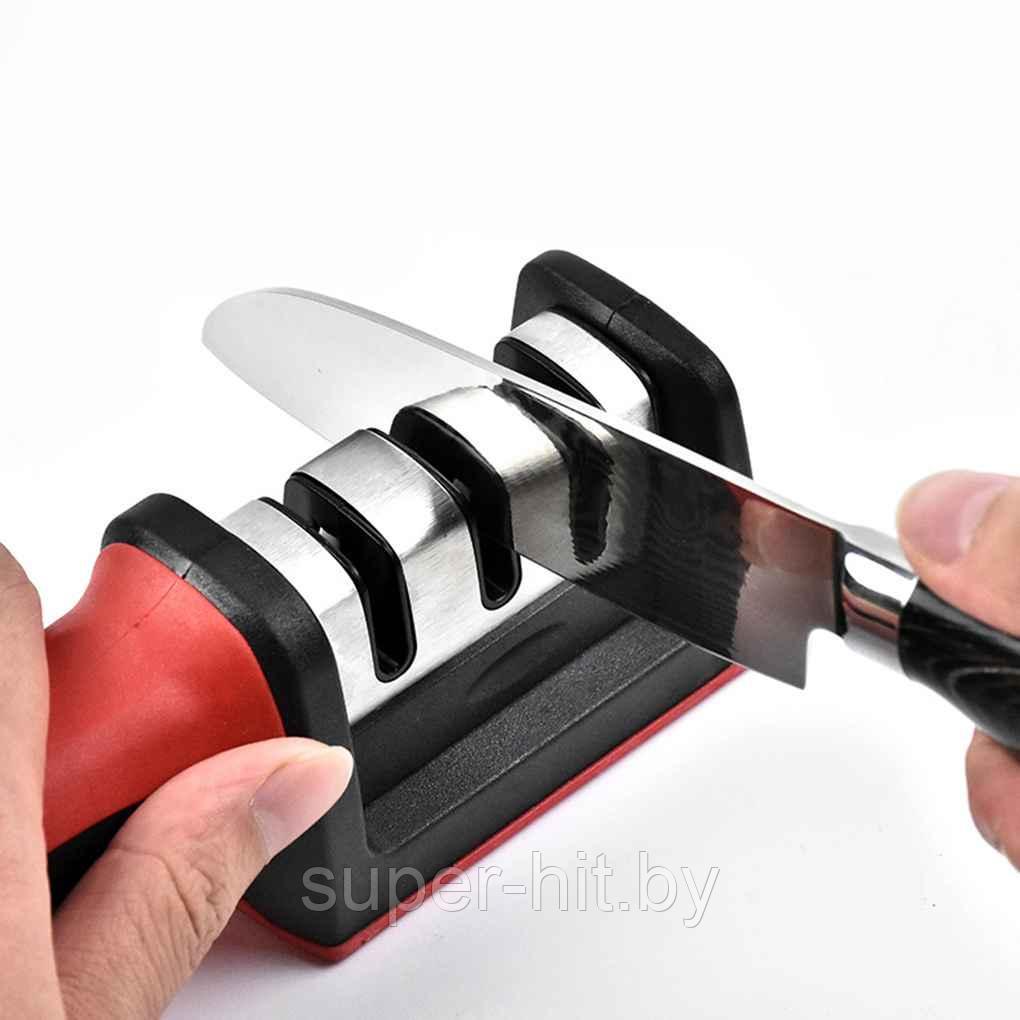 Точилка для ножей SiPL 3 степени заточки,Красный - фото 3 - id-p170604040