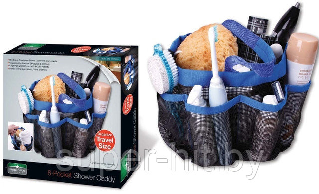 Органайзер для ванной комнаты 8-Pocket Shower Caddy - фото 1 - id-p93055809