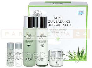 Набор увлажняющей косметики с алое Jigott Aloe Aqua Balance Skin Care Set