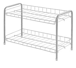 Этажерка для обуви НИКА ЭТ3/С (2 полки, серебр.) 660x280x440 мм