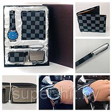 Подарочный набор мужской( Часы, ремень,кошелек, ручка), фото 2