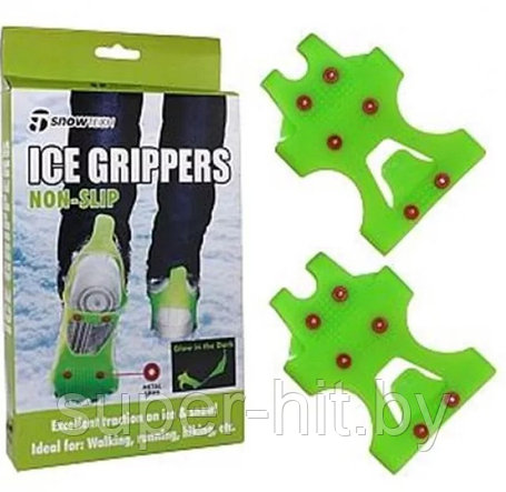 Ледоступы для обуви Ice Grippers . Антискользящие накладки на обувь. 6 шипов, фото 2