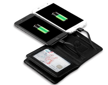 Кошелек кожаный с зарядным устройством 2 в 1 (Power Bank 4000 mAh), фото 3