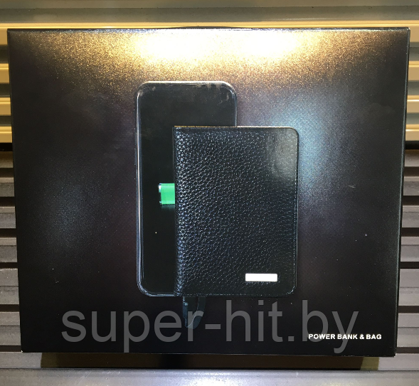 Кошелек кожаный с зарядным устройством 2 в 1 (Power Bank 4000 mAh) - фото 6 - id-p170603522