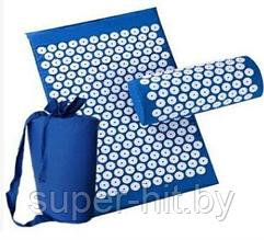 Коврик массажный акупунктурный с подушкой SiPL + сумка для хранения синий