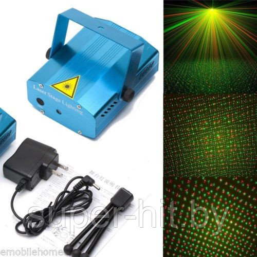 Лазерный проектор Mini Laser Stage Lighting - фото 4 - id-p170603527
