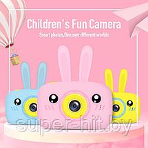 Детская цифровая камера GSMIN Fun Camera Rabbit со встроенной памятью и играми, фото 2