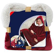 Двухсторонняя толстовка - халат с капюшоном Huggle Hoodie (2 цвета), фото 2