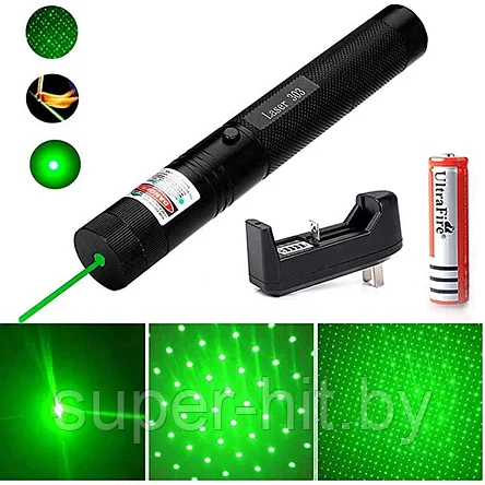 Лазерная указка Green Laser Pointer 303 с ключами, фото 2