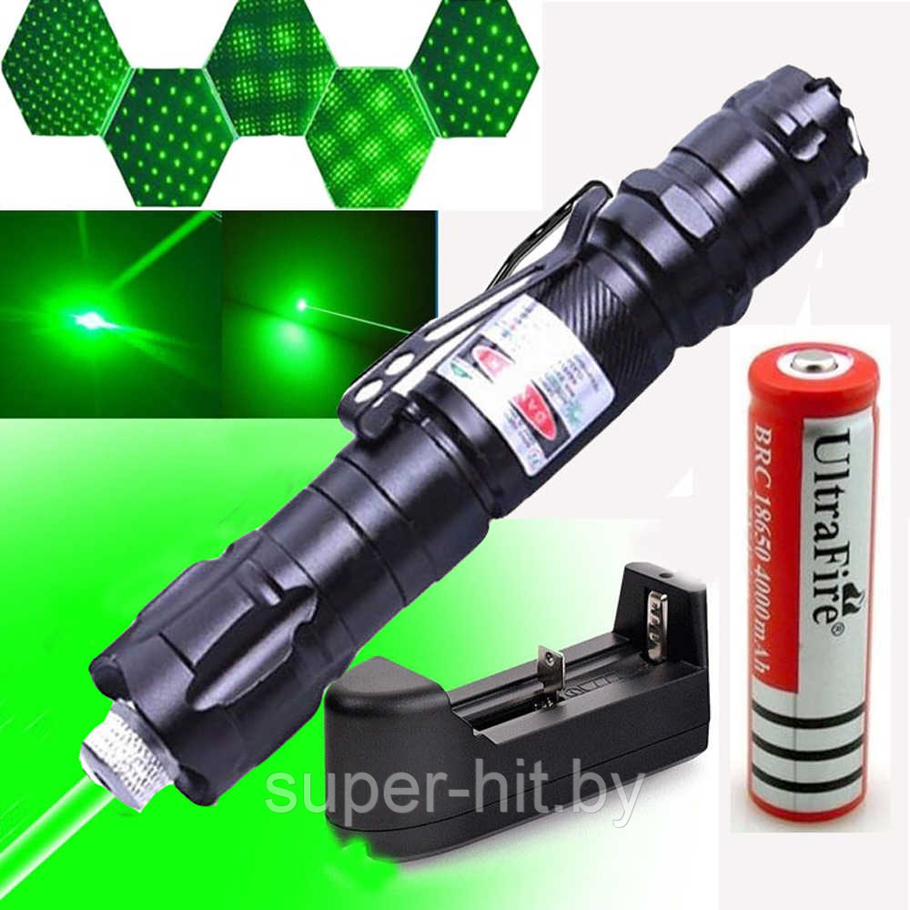 Лазерная указка Green Laser Pointer 303 с ключами - фото 4 - id-p116654447