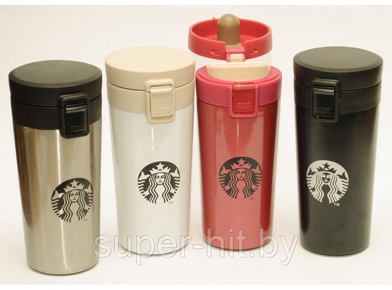 Термостакан (термокружка) Старбакс Starbucks с поилкой 300 мл - фото 2 - id-p93050520