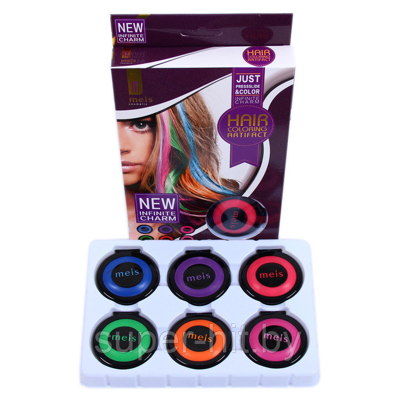 Мелки для волос Hair Coloring Artifact 6 цветов - фото 2 - id-p101739242