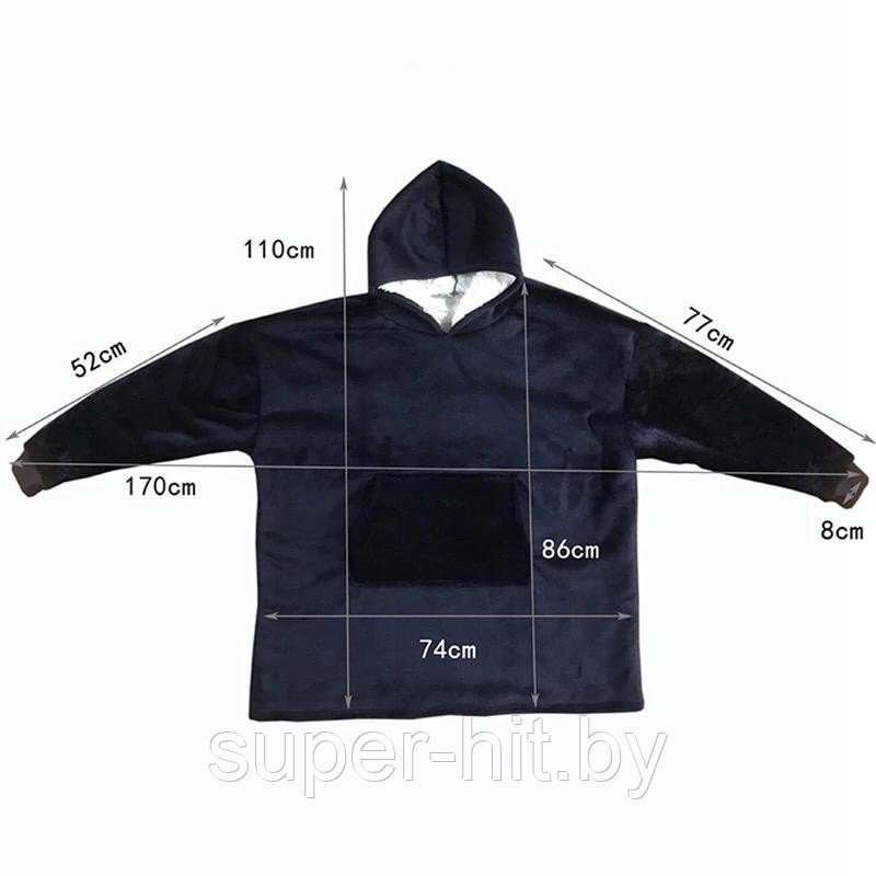 Двухсторонняя толстовка -худи с капюшоном Huggle Hoodie (2 цвета) - фото 8 - id-p170605722