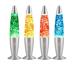 Лава-лампа Glitter 20 см (многоцветная с блестками) USB, фото 2