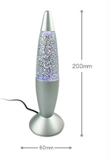 Лава-лампа Glitter 20 см (многоцветная с блестками) USB, фото 3