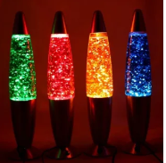 Лава-лампа Glitter 20 см (многоцветная с блестками) USB, фото 2