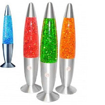 Лава-лампа Glitter 20 см (многоцветная с блестками) USB, фото 3