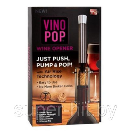 Штопор или открывалка для бутылок Vino Pop Perfect Wine Opener, фото 2