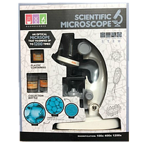 Детский Микроскоп Scientific Microscope (с 3 объективами 1200х 400х 100х ), фото 2
