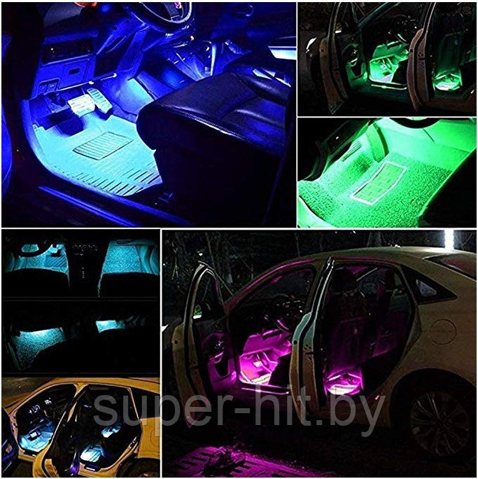 Автомобильная светодиодная лента-подсветка для салона Car Atmosphere Light - фото 3 - id-p170605120