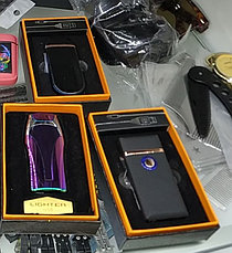 Зажигалка USB+газовая в подарочной коробке, фото 3