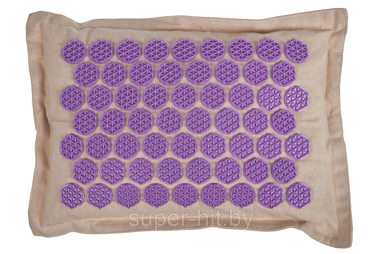 Подушка акупунктурная «НИРВАНА» с наполнителем из гречневой лузги, фиолетовый - фото 1 - id-p170606379