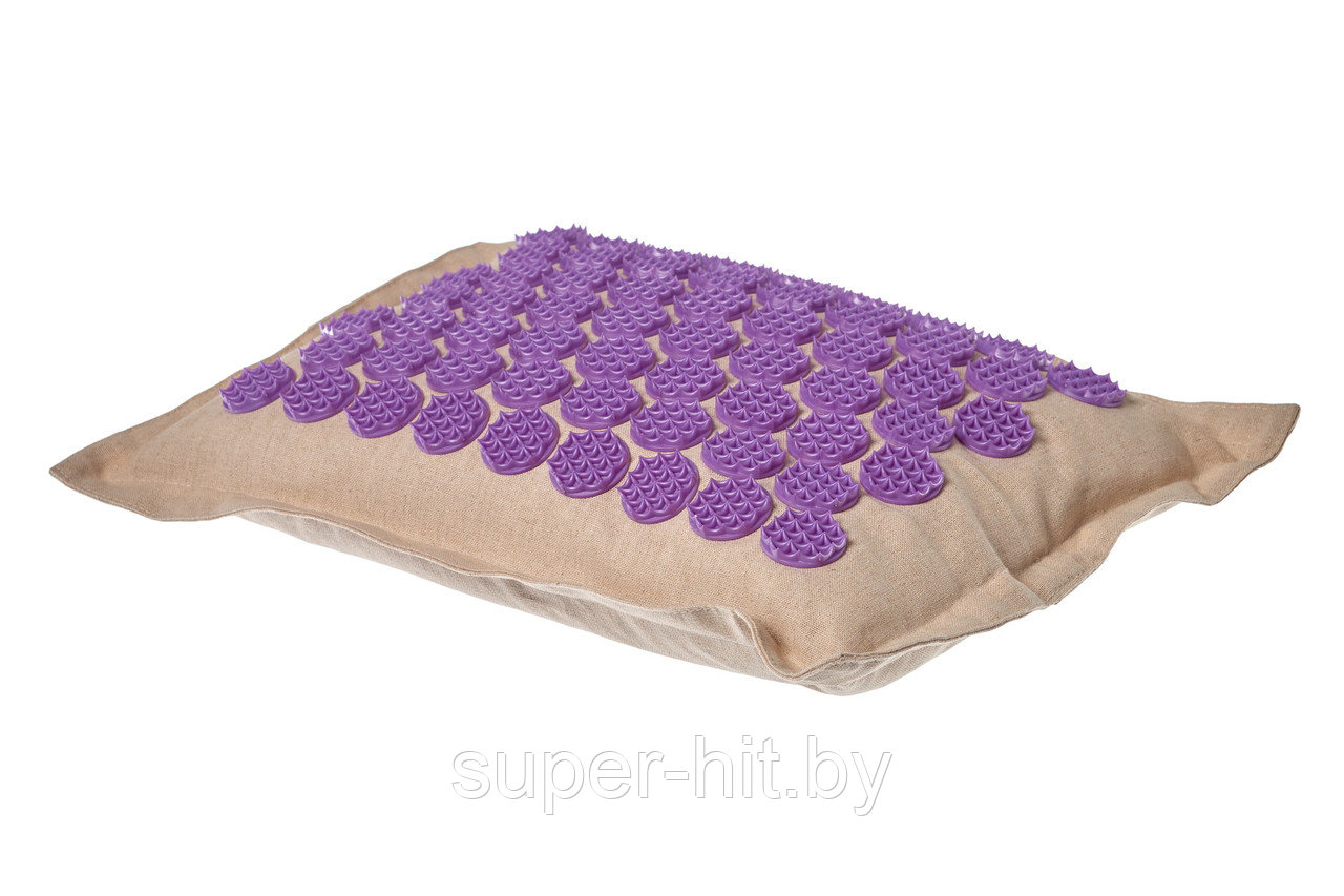 Подушка акупунктурная «НИРВАНА» с наполнителем из гречневой лузги, фиолетовый - фото 2 - id-p170606379