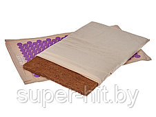 Коврик акупунктурный «НИРВАНА» с наполнителем из кокосового волокна, фиолетовый, фото 3