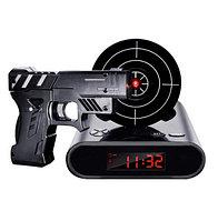 Будильник-мишень Gun Alarm Clock (цвет - черный)