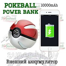 Внешний аккумулятор Покебол Pokeball Power Bank 3D LED 10000mAh 100мм