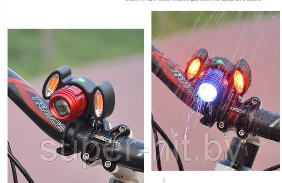 Супер яркий Фонарь велосипедный T6 ( USB зарядка ) - фото 5 - id-p103821560