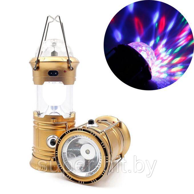 Кемпинговый фонарь-лампа-дискошар (солн.бат) SH-6888T - фото 4 - id-p129003628