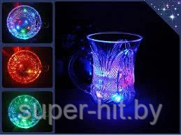 Светящиеся кружки с цветной подсветкой дна 2 шт COLOR CUP 150ML - фото 2 - id-p170605194