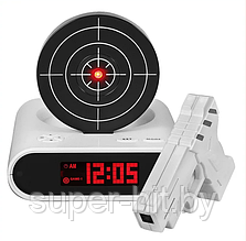 Будильник-мишень Gun Alarm Clock Белый