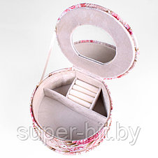 Шкатулка-сувенир для украшений круглая с декором, фото 3