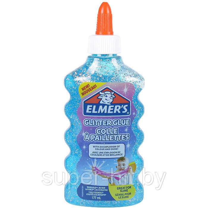 Клей канцелярский с блестками Elmers "Glitter Glue" 177 мл, для слаймов