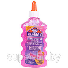 Клей канцелярский с блестками Elmers "Glitter Glue" 177 мл, для слаймов, фото 3