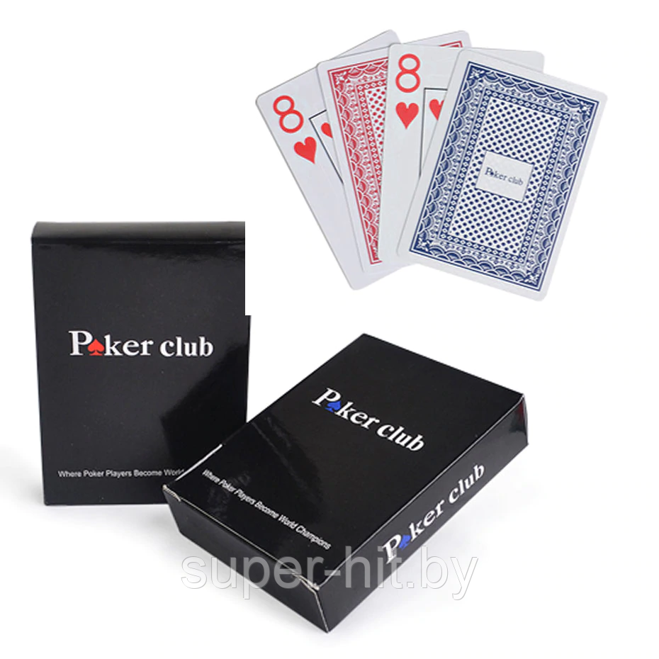Карты пластиковые Poker club - фото 2 - id-p170604322