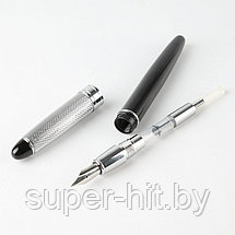 Ручка перьевая подарочная в футляре "Darvish" корпус металлический черный с серебром, фото 3