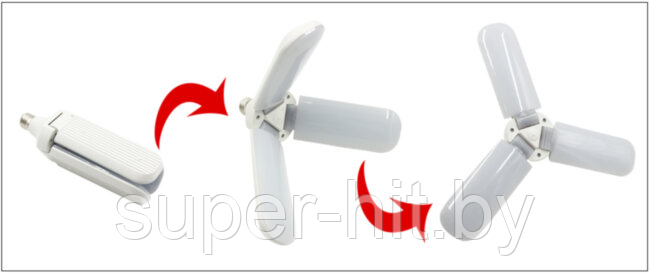 Складная светодиодная лампа в форме вентилятора Fan Blade Led KK-1345 45Вт - фото 3 - id-p170605239